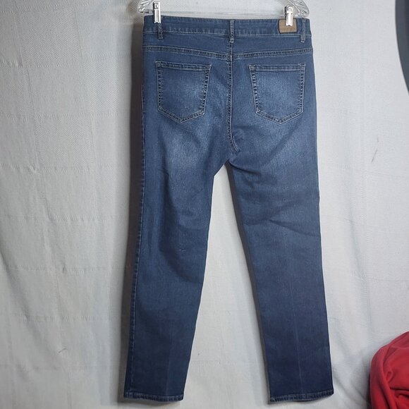 R1893 Sears Roebuck Co Medium Wash Cotton Poly Viscose Span Stretch Jean Size 12 - Picture 9 of 16